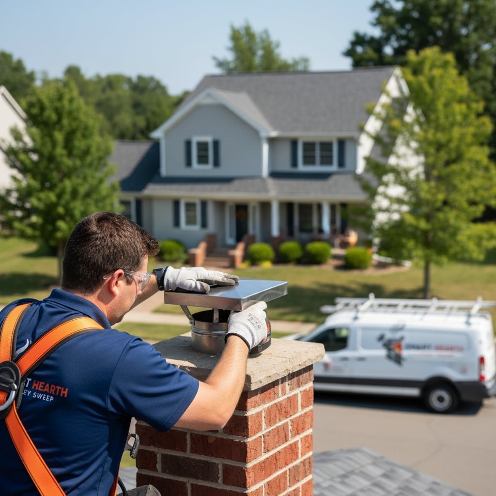 Dallas Chimney Cap Installation
